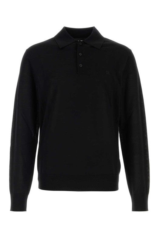 Чорна вовняна сорочка-поло DSQUARED (S74HA1663D13205) DSQUARED2