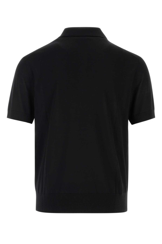 Black wool polo shirt DSQUARED (S74HA1679D13205)