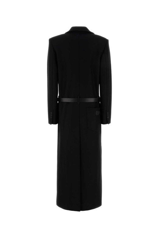 Black stretch wool blend coat DSQUARED (S75AA0450S53003)