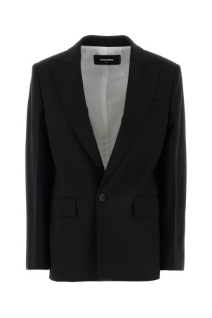 Black stretch wool blend oversize blazer DSQUARED (S75BN0967D35537)