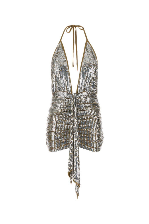 Мини-платье из шерсти с декоративными элементами DSQUARED (S75CV1011D13234) DSQUARED2