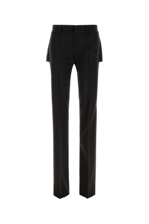 Black stretch wool Peek-A-Boo blend pant DSQUARED (S75KB0568D35537)