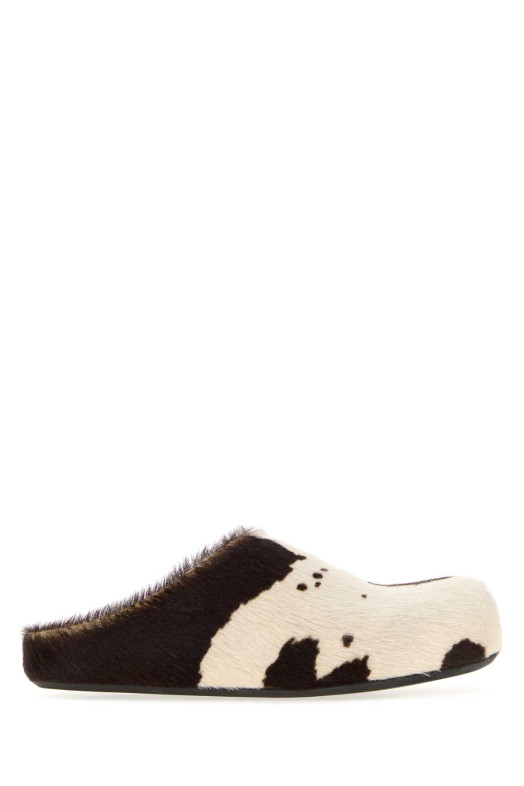 Printed calf hair Fussbett slippers MARNI (SBMS004601P9283)