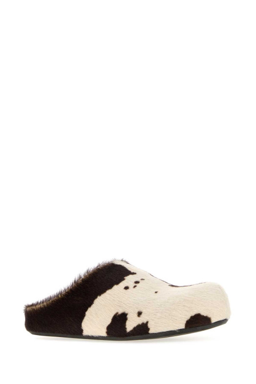 Printed calf hair Fussbett slippers MARNI (SBMS004601P9283)