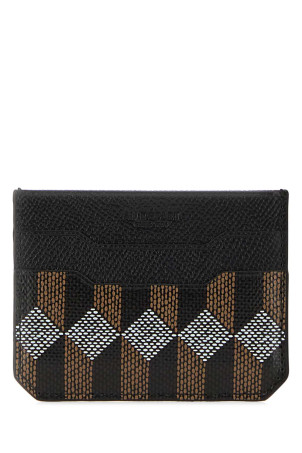 Printed leather card holder AU DEPART (SCAH001)