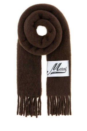 Brown alpaca blend scarf MARNI (SCMC0059Y0UTW918)