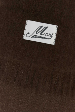 Brown alpaca blend scarf MARNI (SCMC0059Y0UTW918)
