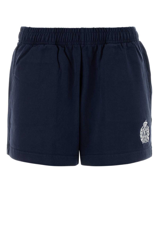 Navy blue cotton shorts Black SPORTY & RICH (SH037710243BL106)
