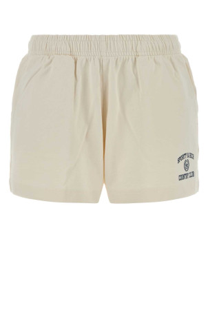 Ivory cotton shorts Brown SPORTY & RICH (SH03776218WH37)