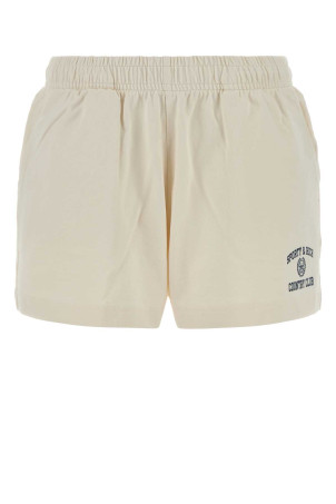 Ivory cotton shorts Brown SPORTY & RICH (SH03776218WH37)