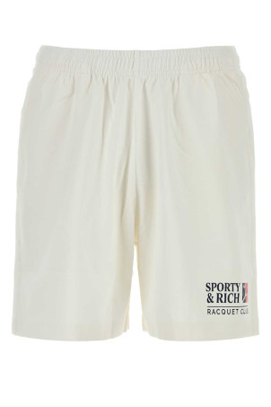 White cotton bermuda shorts SPORTY & RICH (SH039710431WH01)