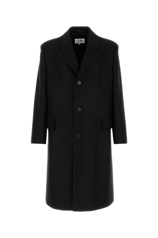Black wool blend coat MM6 MAISON MARGIELA (SH0AA0027S52207)