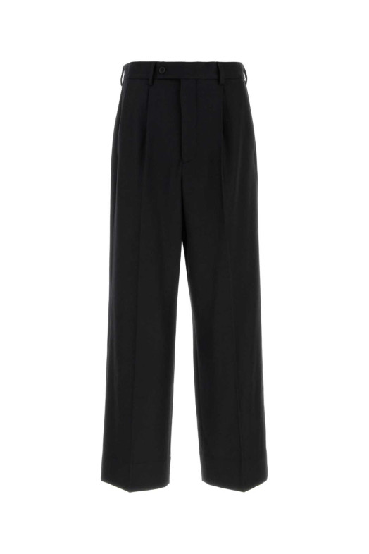 Black wool blend wide-leg pant MM6 MAISON MARGIELA (SH0KA0067M36003)