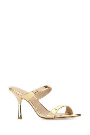 Gold leather Nudist mules STUART WEITZMAN (SL462)