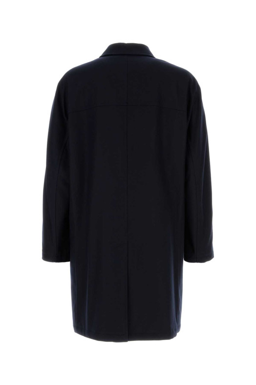 Navy blue stretch cashmere coat BRIONI (SORW0LOC334)