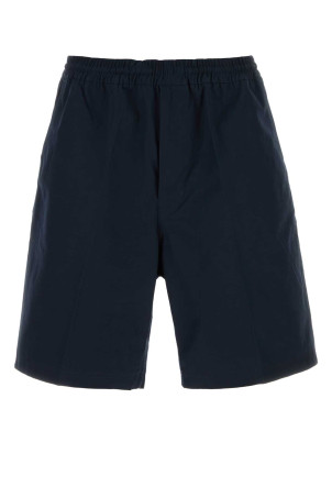 Dark blue poplin bermuda shorts Blue PRADA (SPH521SOOO12VB)