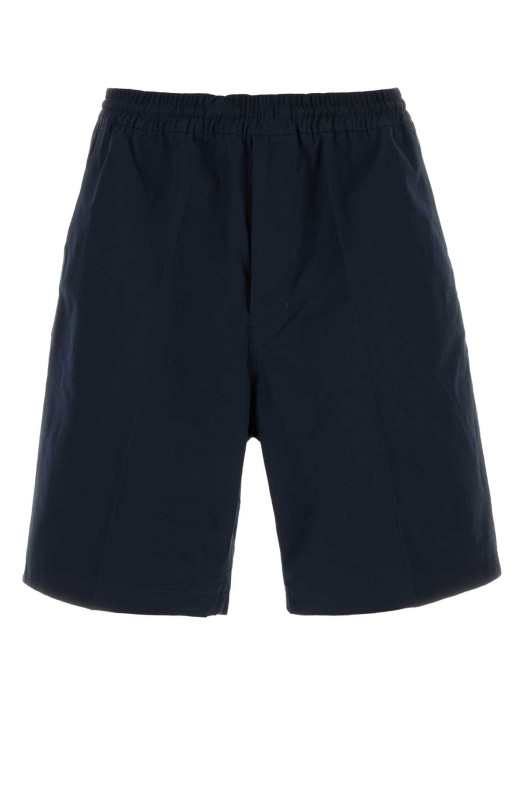 Dark blue poplin bermuda shorts Blue PRADA (SPH521SOOO12VB)