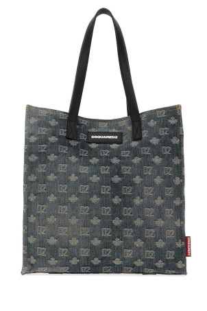 Embroidered denim D2 shopping bag DSQUARED (SPM011610105466)