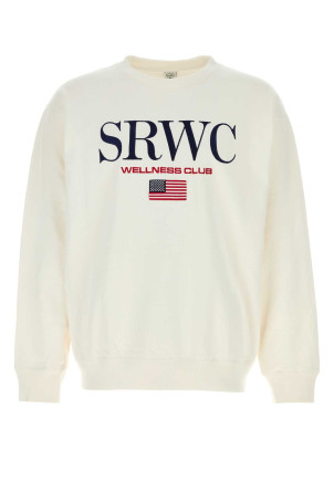 White cotton sweatshirt White SPORTY & RICH (ST07163177WH01)