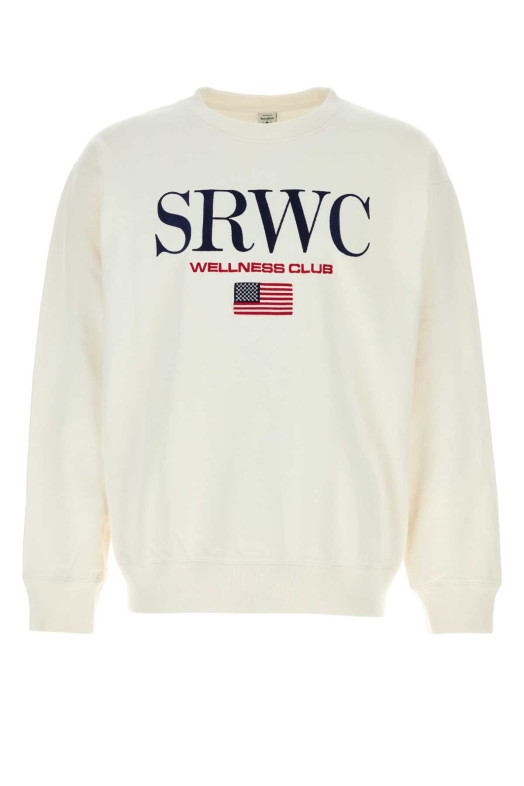 White cotton sweatshirt White SPORTY & RICH (ST07163177WH01)