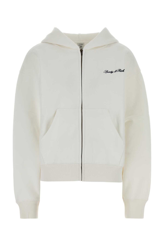 White cotton sweatshirt SPORTY & RICH (ST094712326WH01)