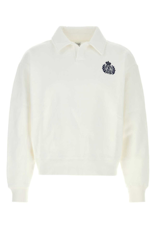 White cotton polo shirt SPORTY & RICH (ST096710243WH01)
