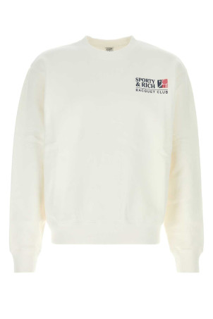 White cotton sweatshirt SPORTY & RICH (ST098710431WH01)