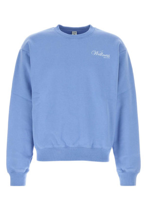 Light-blue cotton sweatshirt SPORTY & RICH (ST09876083BL43)