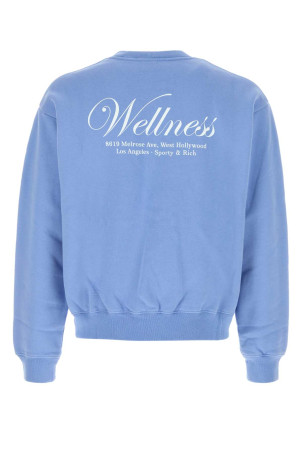 Light-blue cotton sweatshirt SPORTY & RICH (ST09876083BL43)