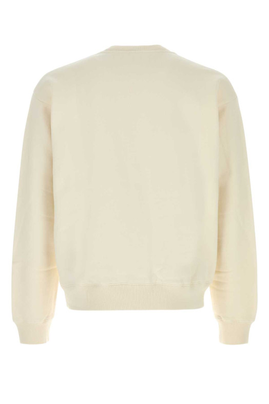 Ivory cotton sweatshirt SPORTY & RICH (ST09876218WH37)