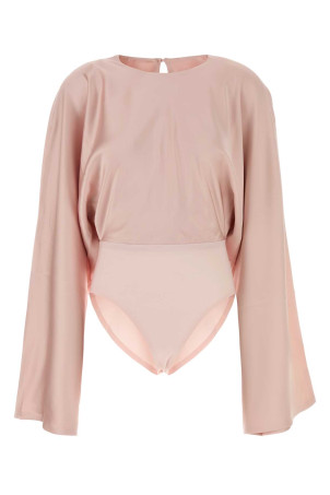 Pink satin bodysuit NORMA KAMALI (ST126BSAS53)