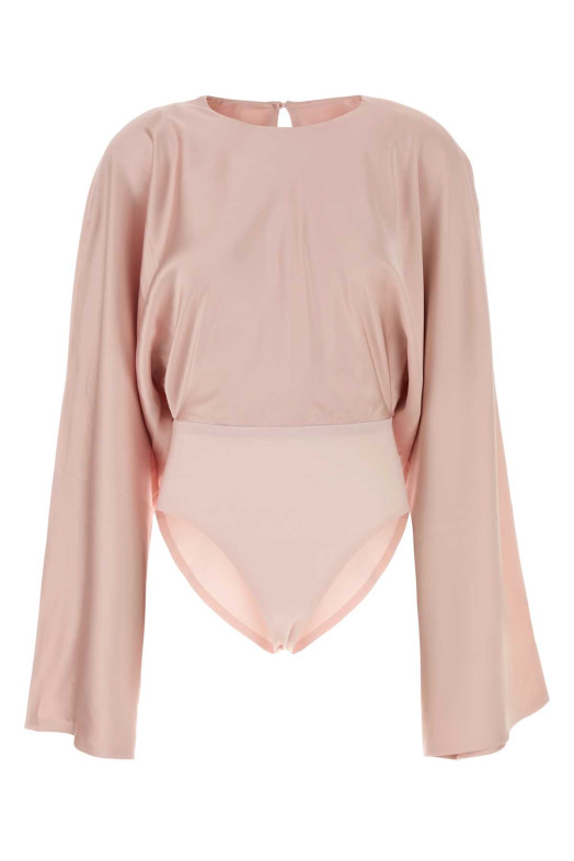 Pink satin bodysuit NORMA KAMALI (ST126BSAS53)