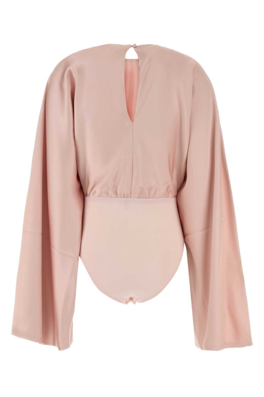 Pink satin bodysuit NORMA KAMALI (ST126BSAS53)