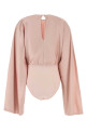 Pink satin bodysuit NORMA KAMALI (ST126BSAS53)