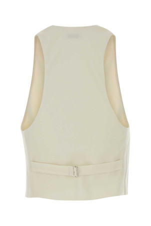 Ivory stretch gabardine vest Beige THE ANDAMANE (T180913ATNW050)