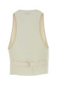 Ivory stretch gabardine vest Beige THE ANDAMANE (T180913ATNW050)
