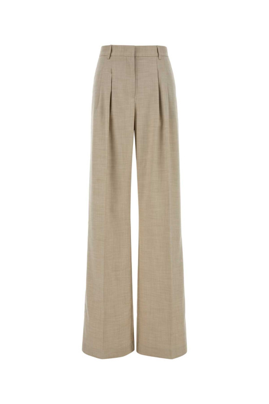 Melange sand stretch twill Nathalie pant Beige THE ANDAMANE (T190409ATNP246)