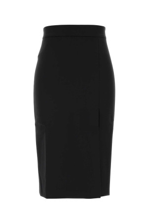 Black stretch gabardine skirt Black THE ANDAMANE (T200307ATNW070)