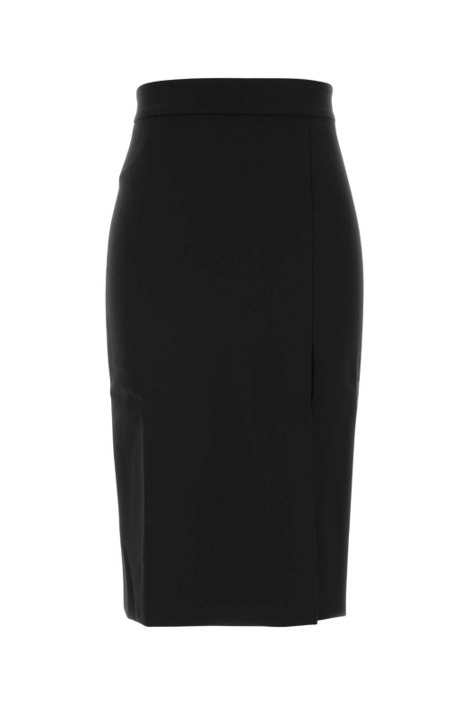 Black stretch gabardine skirt Black THE ANDAMANE (T200307ATNW070)