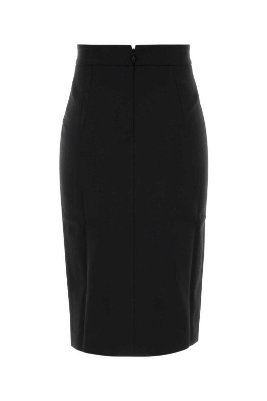 Black stretch gabardine skirt Black THE ANDAMANE (T200307ATNW070)