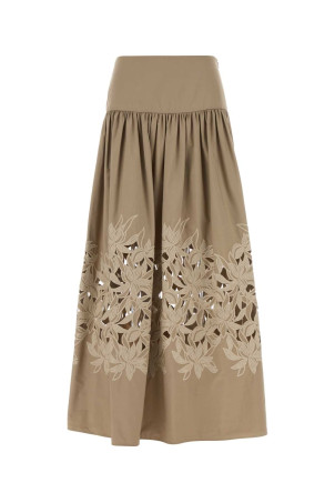 Dove grey poplin skirt AGNONA (TG1105LU2114)