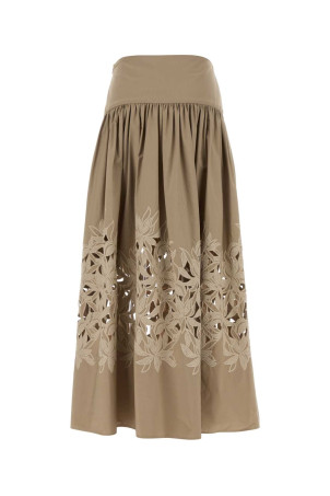 Dove grey poplin skirt AGNONA (TG1105LU2114)