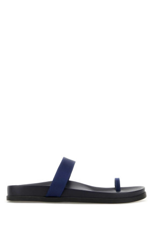 Dark blue satin Thalia thong slippers Blue ANCIENT GREEK (THALIA)