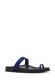Dark blue satin Thalia thong slippers Blue ANCIENT GREEK (THALIA)