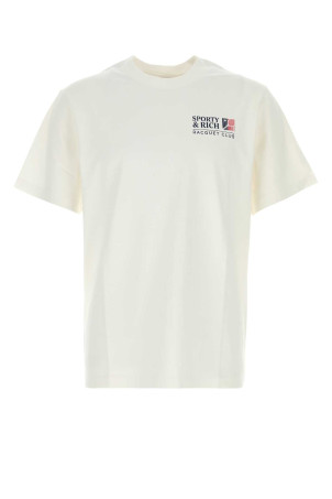 White cotton t-shirt SPORTY & RICH (TO119710431WH01)