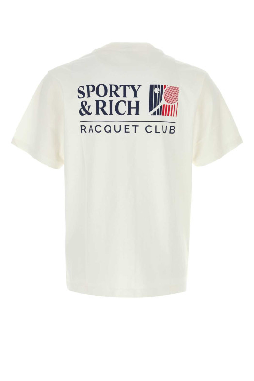 White cotton t-shirt SPORTY & RICH (TO119710431WH01)