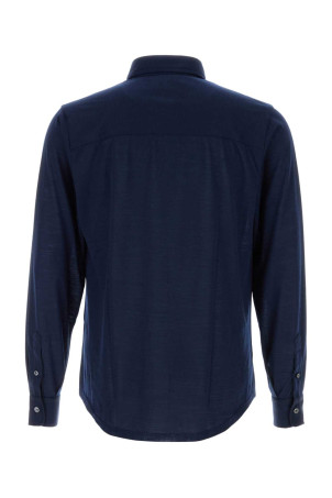 Navy blue wool shirt FEDELI (TU000603)