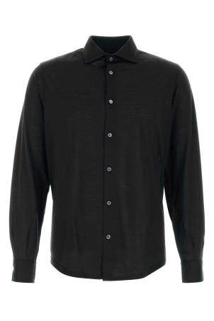Black wool shirt FEDELI (TU000603)