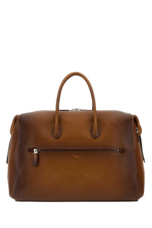 Brown leather travel bag SANTONI (UIBBA2999BSACGM)
