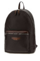 Dark brown leather backpack SANTONI (UIBBA3131TRAPMN)